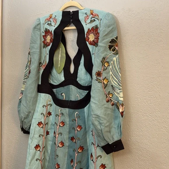 NWT Farm Rio Floral Embroidered Long Sleeve Midi dress - Picture 10 of 12